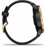 Часы GARMIN VENU GOLD STAINLESS STEEL BEZEL WITH BLACK CASE AND SILICONE BAND 010-02173-33