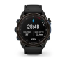 Смарт-часы GARMIN DESCENT Mk3i - 51 мм, титан Carbon Grey DLC с черным силиконовым ремешком 010-02752-10
